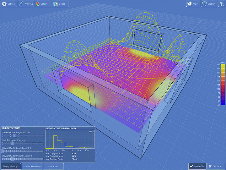 Screenshot of Daylight Analysis app