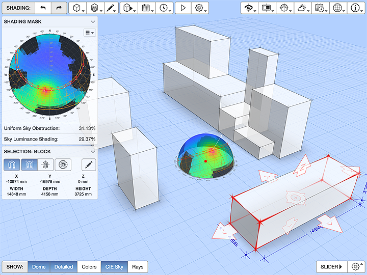 Screenshot of dynamic overshadowing app